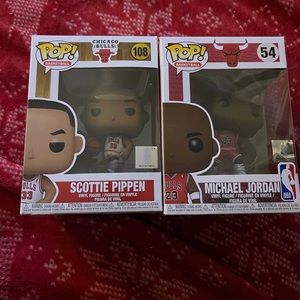 Micheal Jordan and Scottie Pippen Funko Pops